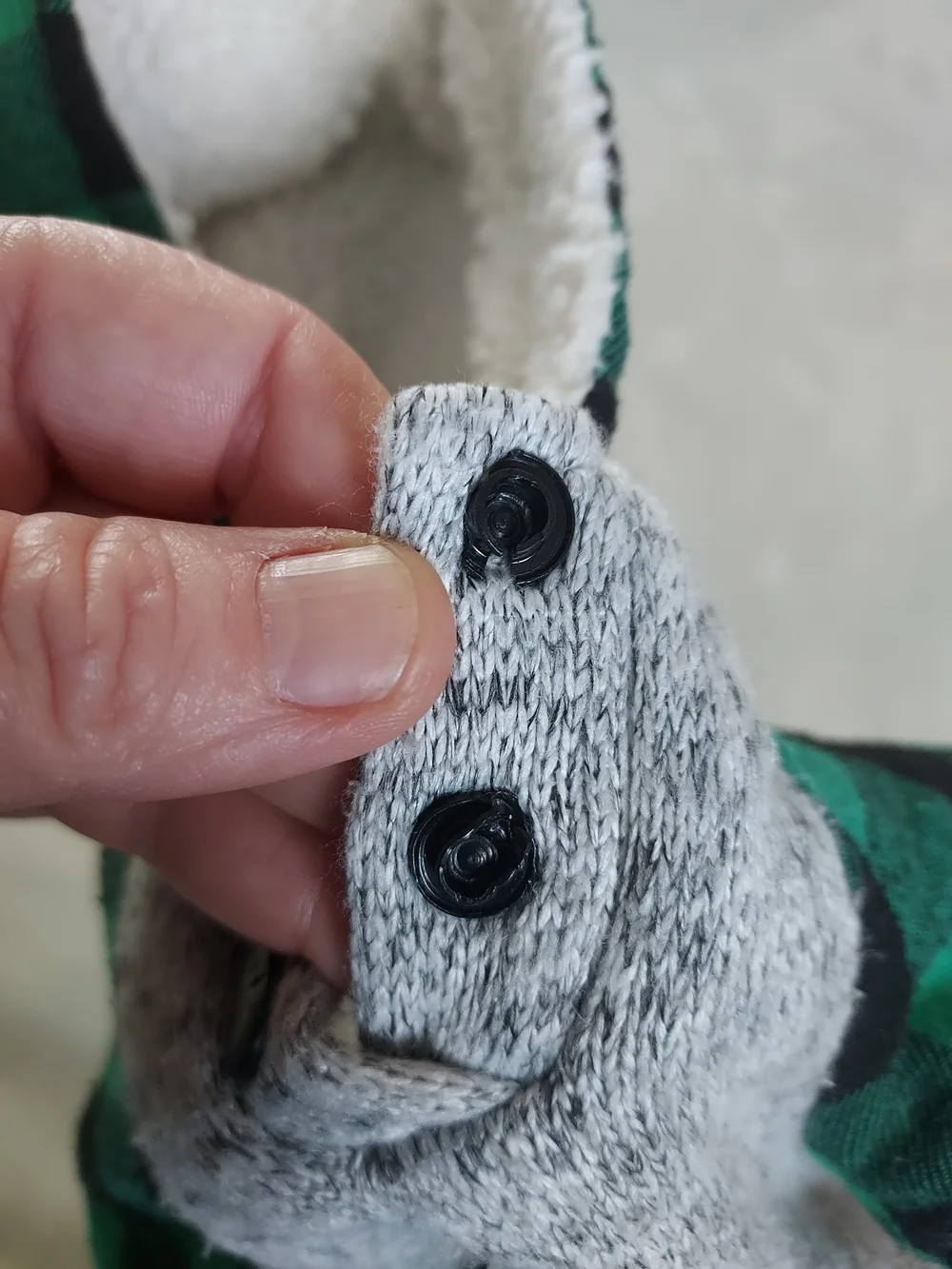 Holiday Sherpa Plaid Truck Dog Hoodie Jacket Green/Black Christmas Small